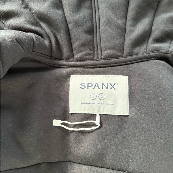 SPANX Black Wrap Coat with Belt - Picture 4 of 7